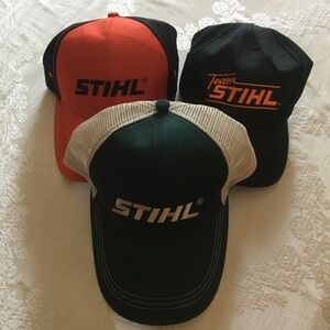 Team Stihl Outfitters BallCaps Officially Licensed Adjustable Velcro Bundle of 3